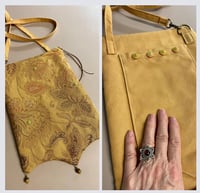 Image 1 of Golden Tapestry Zippertop Crossbody Strap Bag
