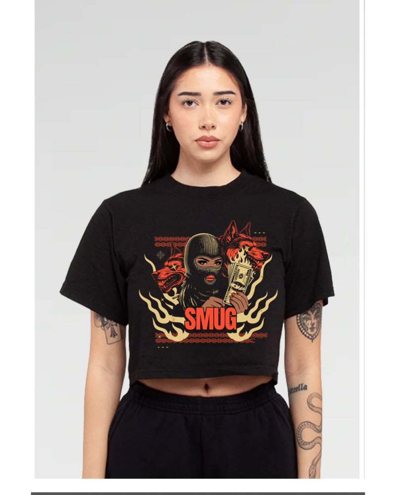 Image of Women’s Smug Crop Tee ( Black )