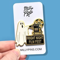 Fright Night Film Fest Spooky Ghost Enamel Pin