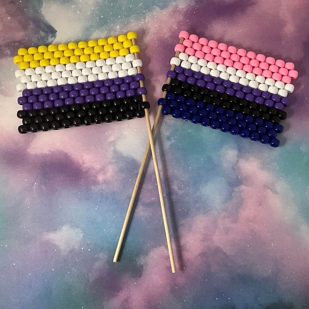 Image of Beaded Pride Flags Kandi