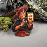 Image 1 of Jar of Hearts Witch Vinyl Sticker