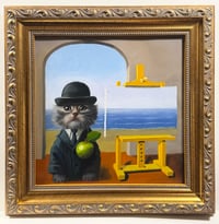 Image 2 of “René Meowgritte - Ceci n’est pas un chat” Original Painting