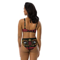 Image 4 of BossFitted Black and Red High-Waisted Bikini 