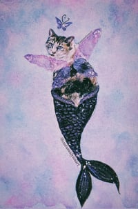 Fairy Mercat Embellished Art Print