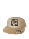 Tan soft structured square logo SnapBack 