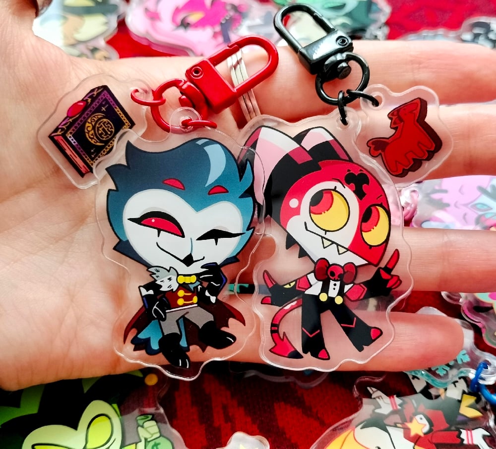 Helluva Boss Double-side Acrylic Charm with double expression