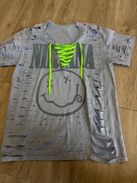 Medium Nirvana lime top lace destroyed 