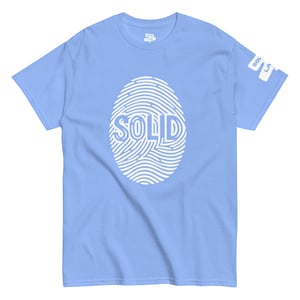 Image of White Printed Solid T-Shirt