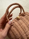 1960s wicker HEART handbag