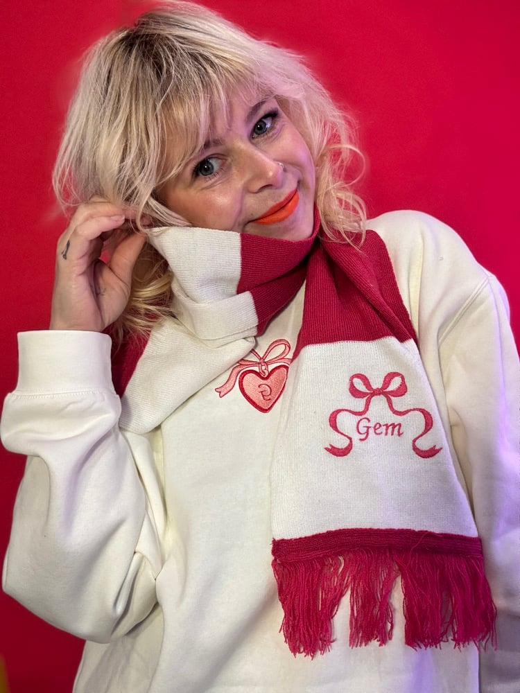 Image of Personalised Embroidered scarf 