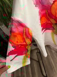 Image 2 of crop high/low printed top