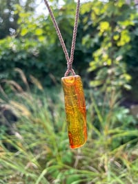 Image 2 of Polished Amber icicle pendant 