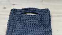 Image 4 of Crochet Tote Bag Grigio Scuro