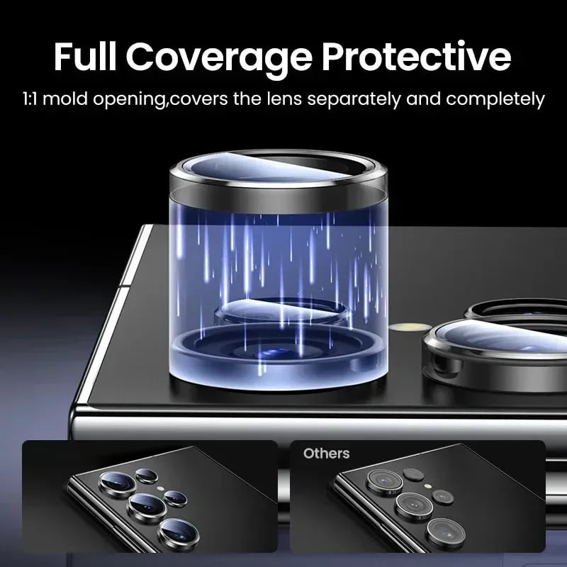 Image of Camera Lens Protector Glass For Samsung S23 S24 Ultra Plus Full Cover Lens Metal Protector Ring For 