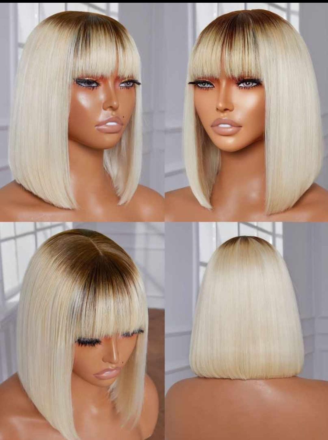 10 inch bang shops bob wig