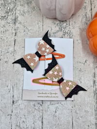 Image 4 of Glow in the Dark Bat Hair Clips