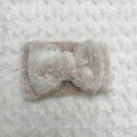 Blush Pink Sherpa Bow