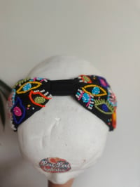 Image 5 of Black all seeing evil eye protection Bag and multi coloured eye head band 