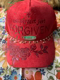 "Not Perfect Just Forgiven" Hand-Burned Trucker hat