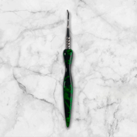 Image 2 of Black and Green Swirl