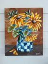 'Auburn Blooms' Acrylic On Canvas