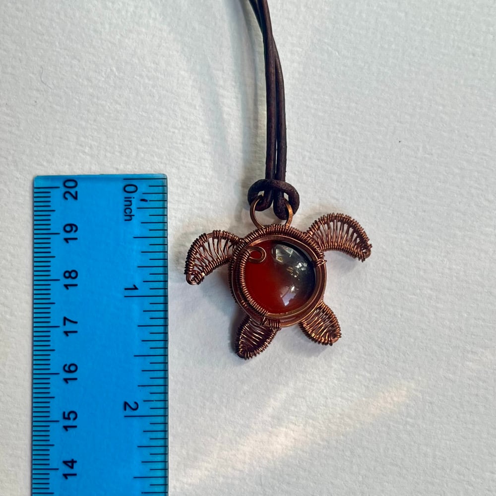 Image of Carnelian Turtle Necklace