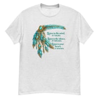 Image 6 of Listen to the Wind Western Feather Shirt – Inspirational Boho Cowgirl Quote T-Shirt
