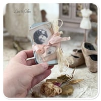 Image 1 of tiny tin of vintage french lace samples