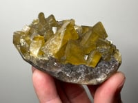 Image 4 of Golden Barite On Purple Fluorite Specimen | Jiangxi China #2765