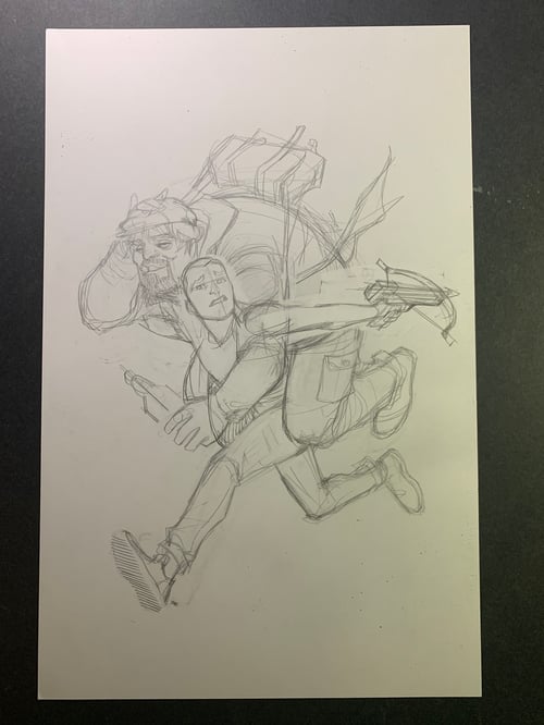 Image of ARCHER & ARMSTRONG #1 cover original art