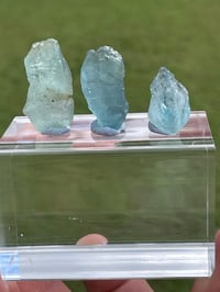 Image 2 of Blue Aquamarine Gemstones × 3 #1851