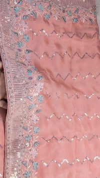 Image 3 of Binisha Peach_Soft Sequin Work Saree