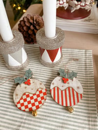Image 1 of SALE! Wooden Christmas Puddings ( Set of 2 )