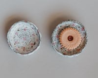 Image 1 of SMALL DISH - SPOTTY WHITE/PINK
