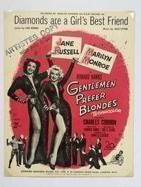 Image 2 of Diamonds are a Girl's Best Friend from Gentlemen Prefer Blondes, framed 1953 vintage sheet music