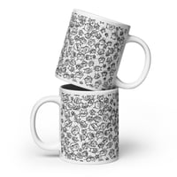 Image 2 of White glossy mug cat cuddle 