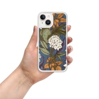 Image 21 of Art Nouveau Inspired Blue, Orange and White Boho Hippie Floral Sketch Clear Case for iPhone®