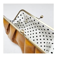 Image 2 of Pleated Butterscotch Leather Clutch