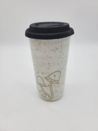 Image 3 of White Mushroom Travel Mug 