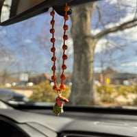 Image 1 of Pink & Green Parrot Car Charm