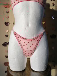 Image 2 of Red Hearts Mesh Thong