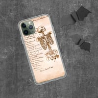 Image 4 of Antique Bookpage Detailed Illustration Human Skeleton Clear Case for iPhone®