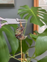 Image 4 of Unakite Gold Moon  Necklace