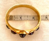 Image 8 of FRENCH 18K GOLD & GARNET BRACELET 