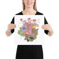 Image 9 of Heart Blooms- Poster Print