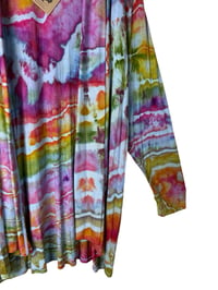 Image 4 of 3X PLUS Jersey Knit Open Cardigan in Euphoria Geode Ice Dye