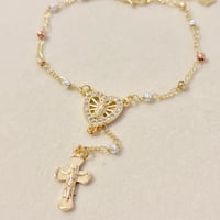 Image 1 of Heart Rosary Bracelet