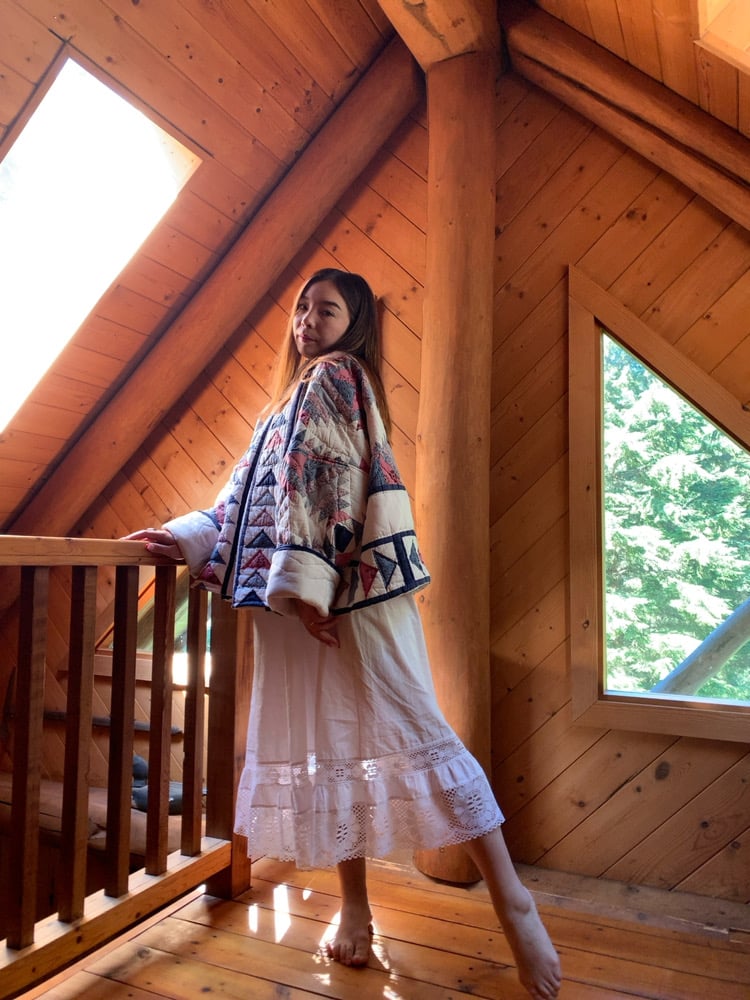 Image of Quilt Shawl Coat — Pineapple