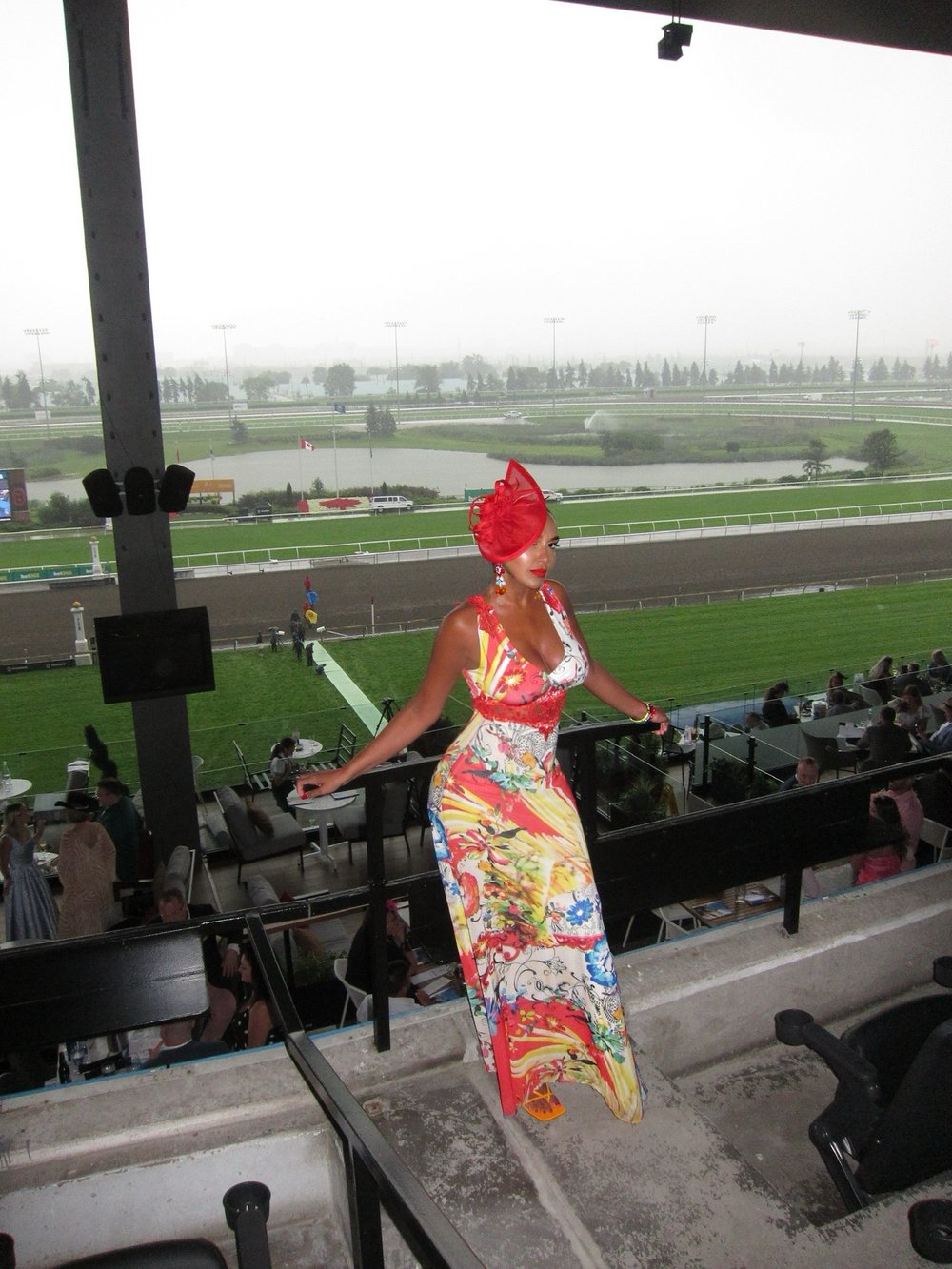 Image of PRINTED FLORAL MAXI DRESS WITH LACE APPLIQUE (SIZE 36)