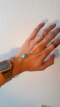 Image 2 of Desert Skies Turquoise Hand Chain 